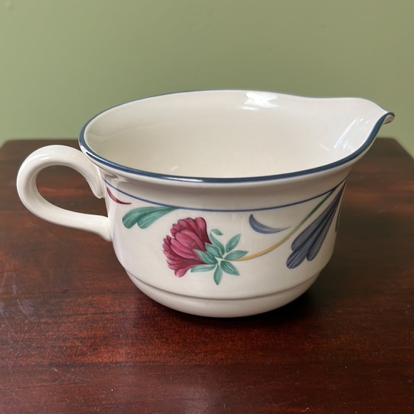 Lenox Poppies on Blue Creamer and Fruit Dessert Sauce Bowl - Picture 4 of 16